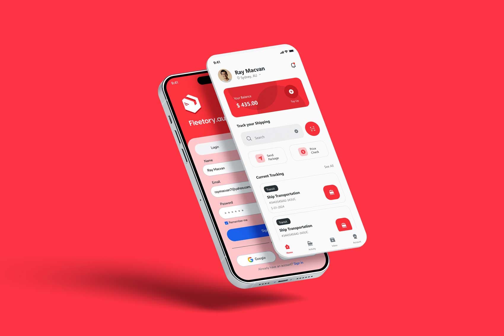 Fleetory.au Brand App UI